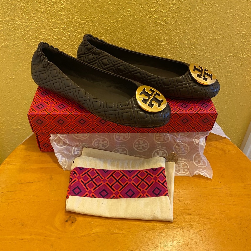 NIB Tory Burch Quilted Minnie Ballet Travel Flats - Picture 8 of 16
